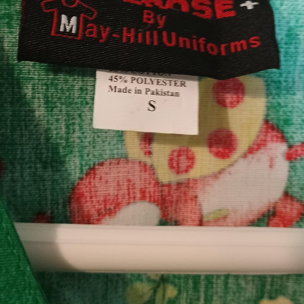 Melrose May-Hill/Scrub Top/Jacket/Women S/Green Sparkly Bugs Print - Picture 2 of 8